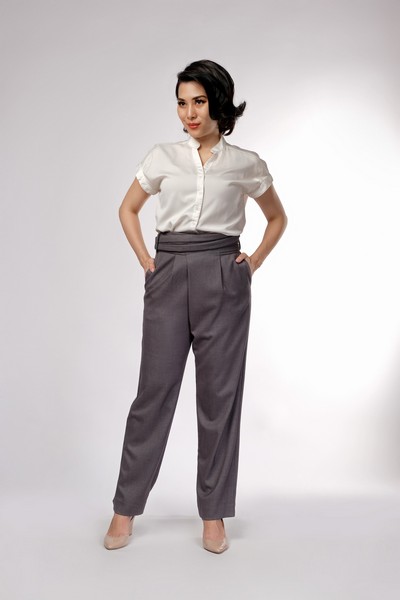 Grey Pants With Belt